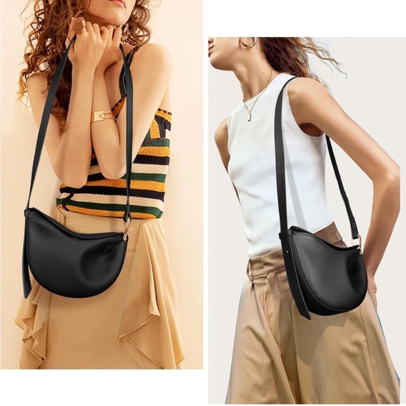 Black leather cross body - Picture 2 of 3